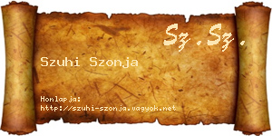 Szuhi Szonja névjegykártya